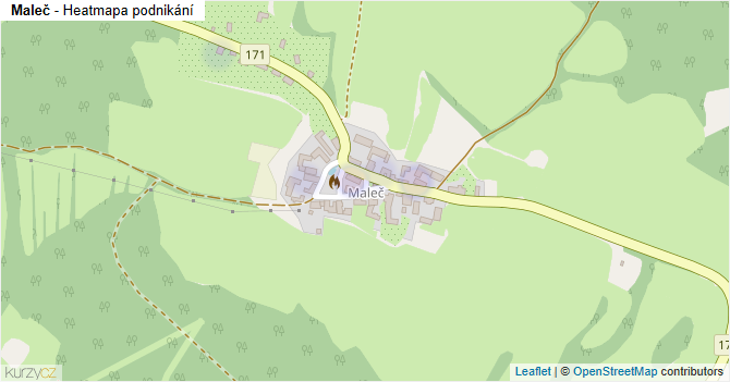 Maleč - mapa podnikání