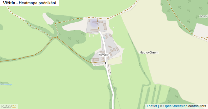 Věštín - mapa podnikání