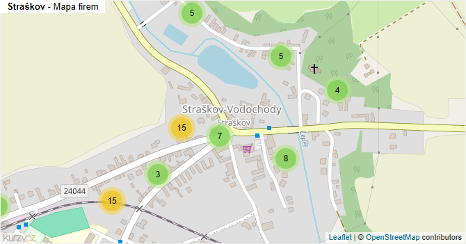 Straškov - mapa firem