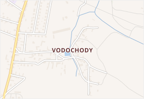 Vodochody v obci Straškov-Vodochody - mapa části obce