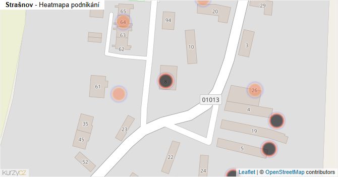 Strašnov - mapa podnikání