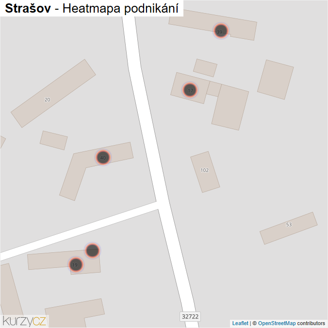 Mapa Strašov - Firmy v obci.