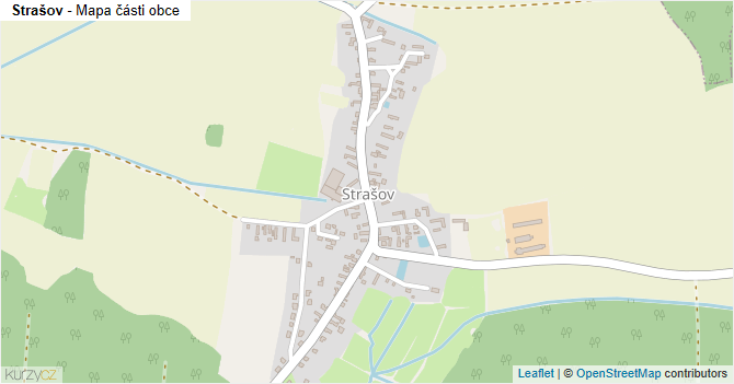 Strašov - mapa části obce