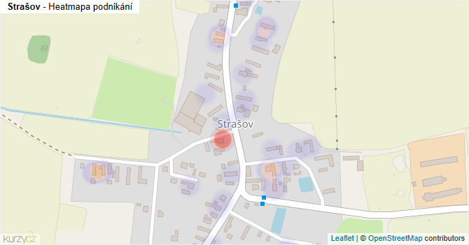 Strašov - mapa podnikání