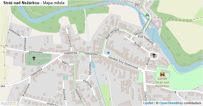 Stráž nad Nežárkou - mapa města