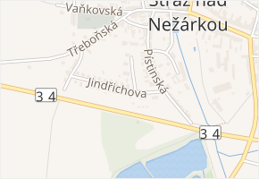 Jindřichova v obci Stráž nad Nežárkou - mapa ulice