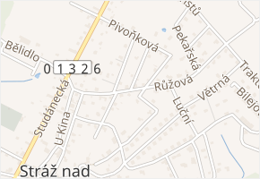 Hakenova v obci Stráž nad Nisou - mapa ulice