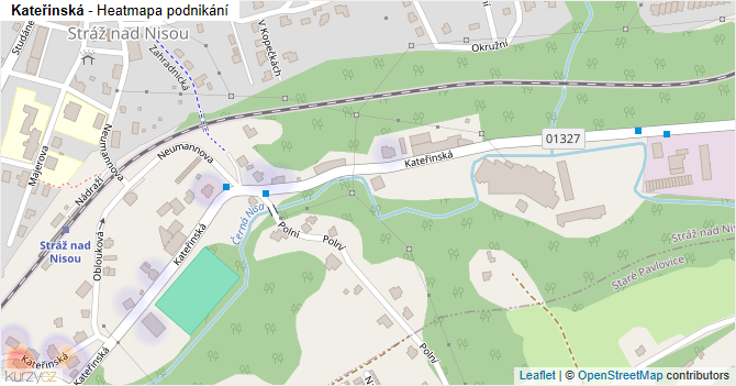 Kateřinská - mapa podnikání