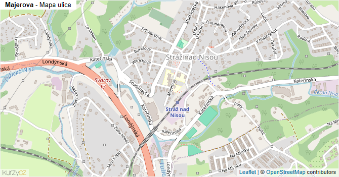 Majerova - mapa ulice