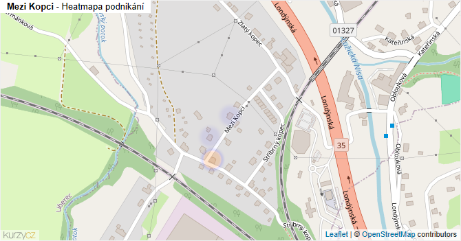 Mezi Kopci - mapa podnikání