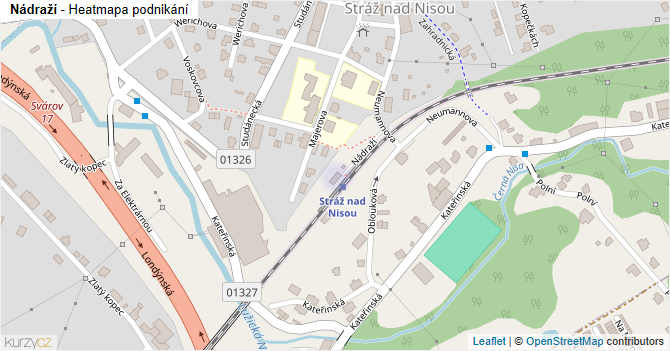 Nádraží - mapa podnikání