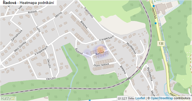 Řadová - mapa podnikání