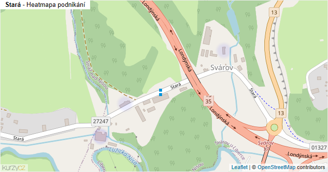 Stará - mapa podnikání