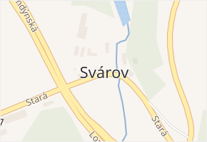 Svárov v obci Stráž nad Nisou - mapa části obce