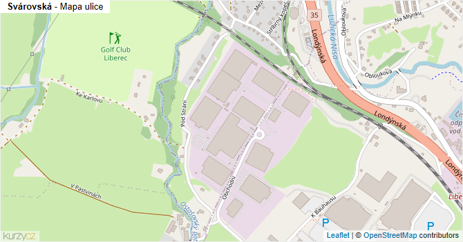 Svárovská - mapa ulice