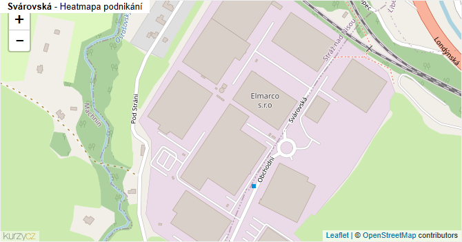 Svárovská - mapa podnikání
