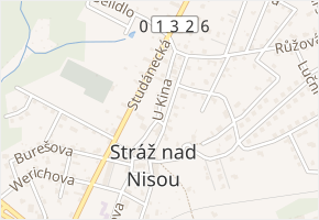 U Kina v obci Stráž nad Nisou - mapa ulice