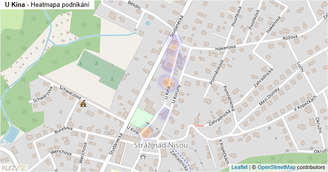 U Kina - mapa podnikání