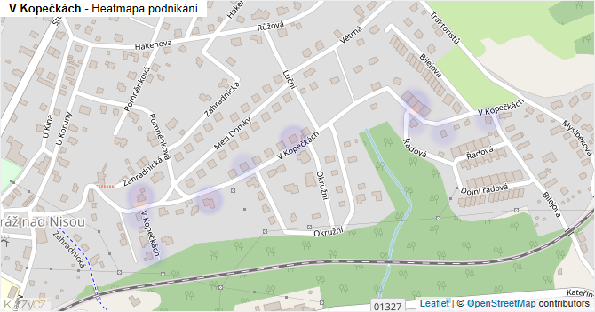 V Kopečkách - mapa podnikání