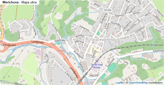 Werichova - mapa ulice