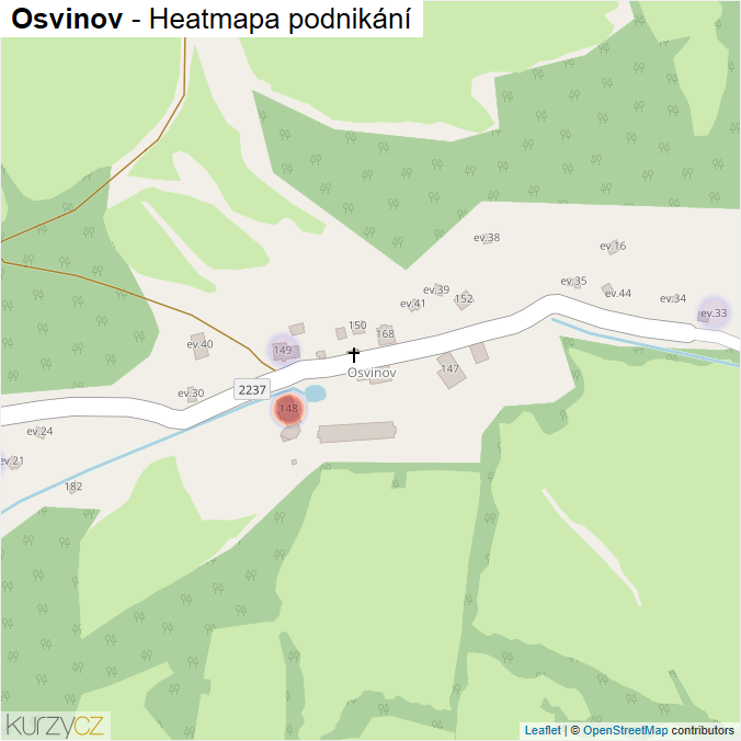 Mapa Osvinov - Firmy v části obce.