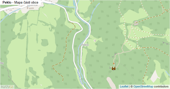Peklo - mapa části obce