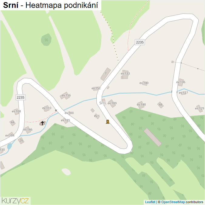 Mapa Srní - Firmy v části obce.