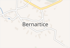 Bernartice v obci Stráž - mapa části obce