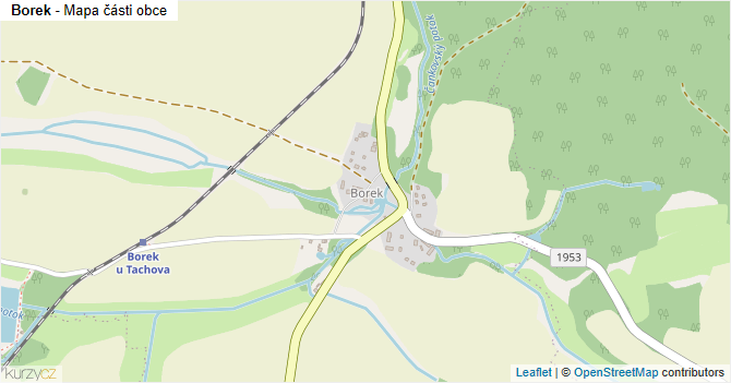 Borek - mapa části obce