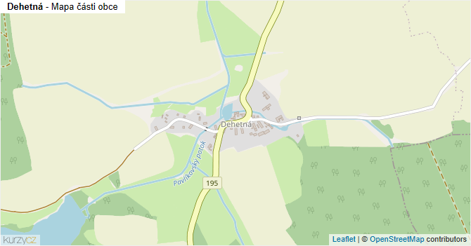 Dehetná - mapa části obce
