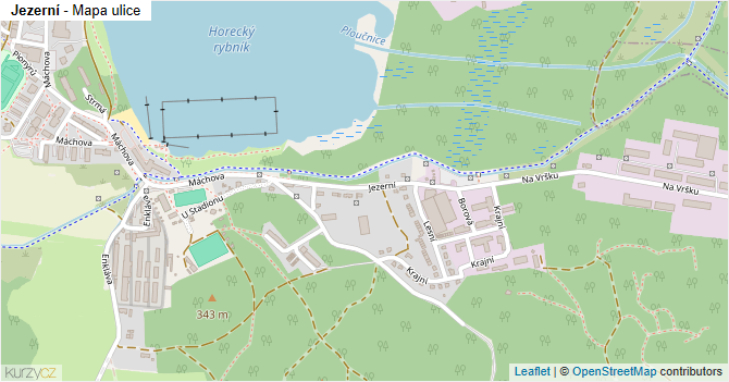 Jezerní - mapa ulice