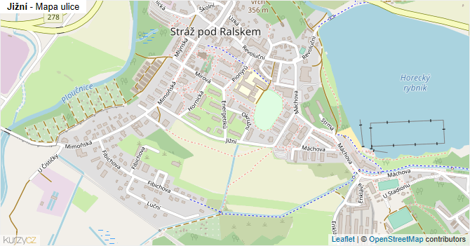 Jižní - mapa ulice
