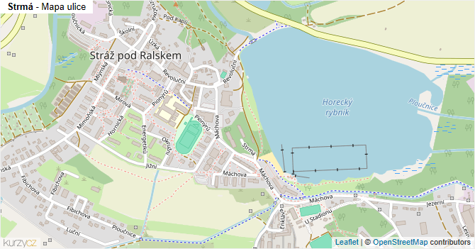 Strmá - mapa ulice