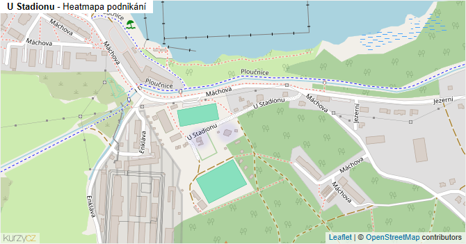 U Stadionu - mapa podnikání