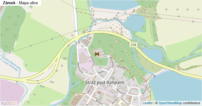 Zámek - mapa ulice