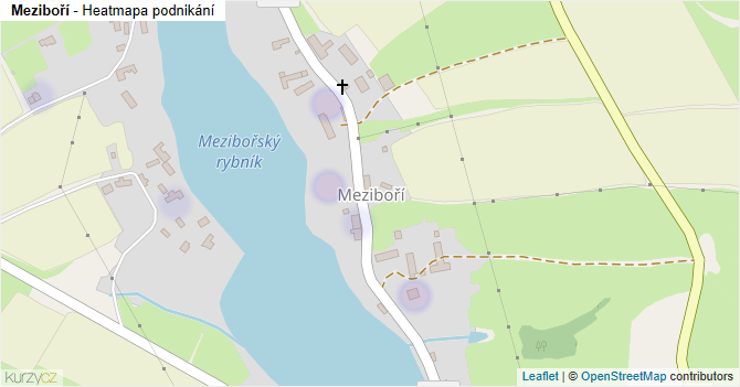 Meziboří - mapa podnikání