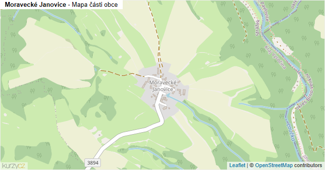 Moravecké Janovice - mapa části obce