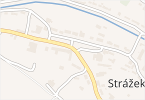 Strážek v obci Strážek - mapa části obce