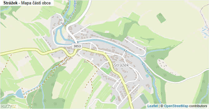 Strážek - mapa části obce