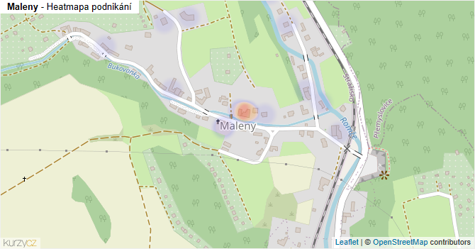 Maleny - mapa podnikání