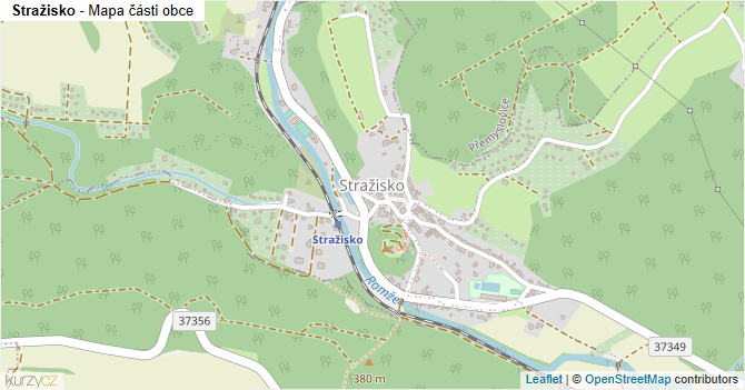 Stražisko - mapa části obce
