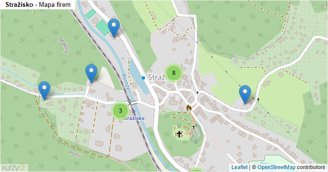 Stražisko - mapa firem