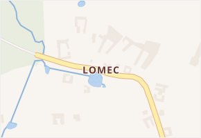 Lomec v obci Strážkovice - mapa části obce