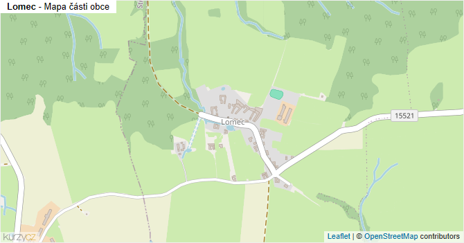 Lomec - mapa části obce