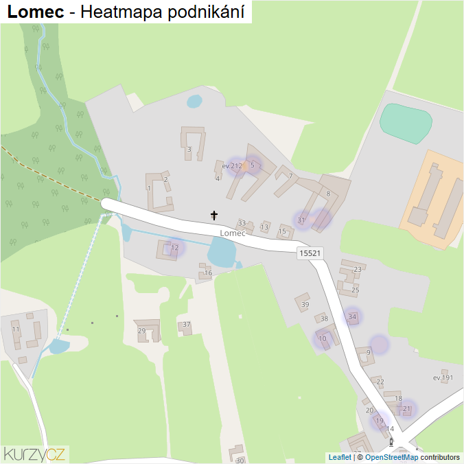Mapa Lomec - Firmy v části obce.