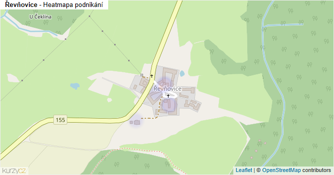 Řevňovice - mapa podnikání
