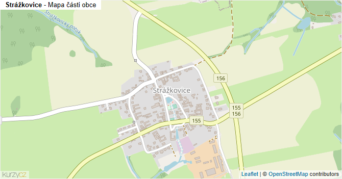Strážkovice - mapa části obce