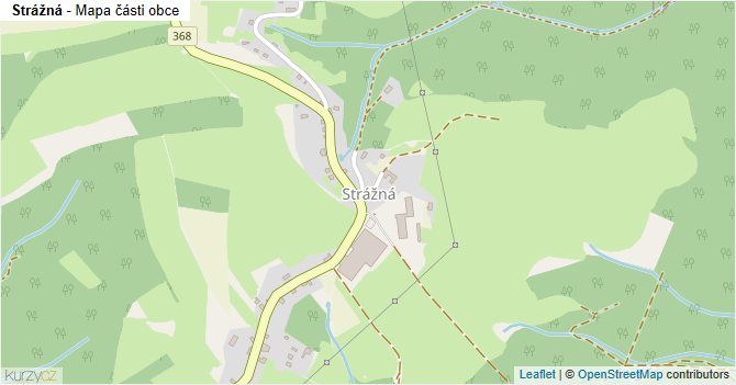 Strážná - mapa části obce
