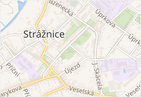 Bažantnice v obci Strážnice - mapa ulice
