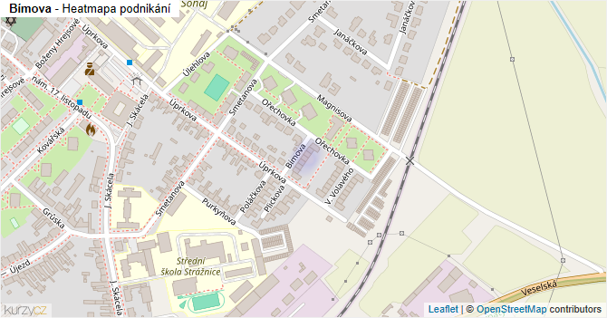 Bímova - mapa podnikání